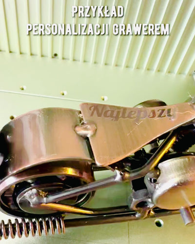 Modelo de Motocicleta Hecho a Mano de hierro, Chopper, personalización, grabado para regalo