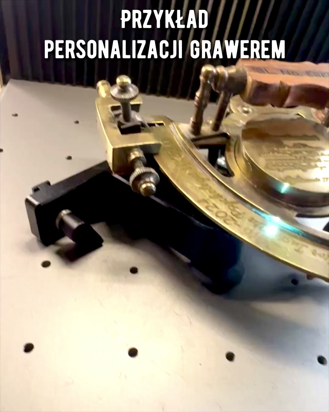 Sekstant Premium con Brújula Antigua - posibilidad de personalización con grabado