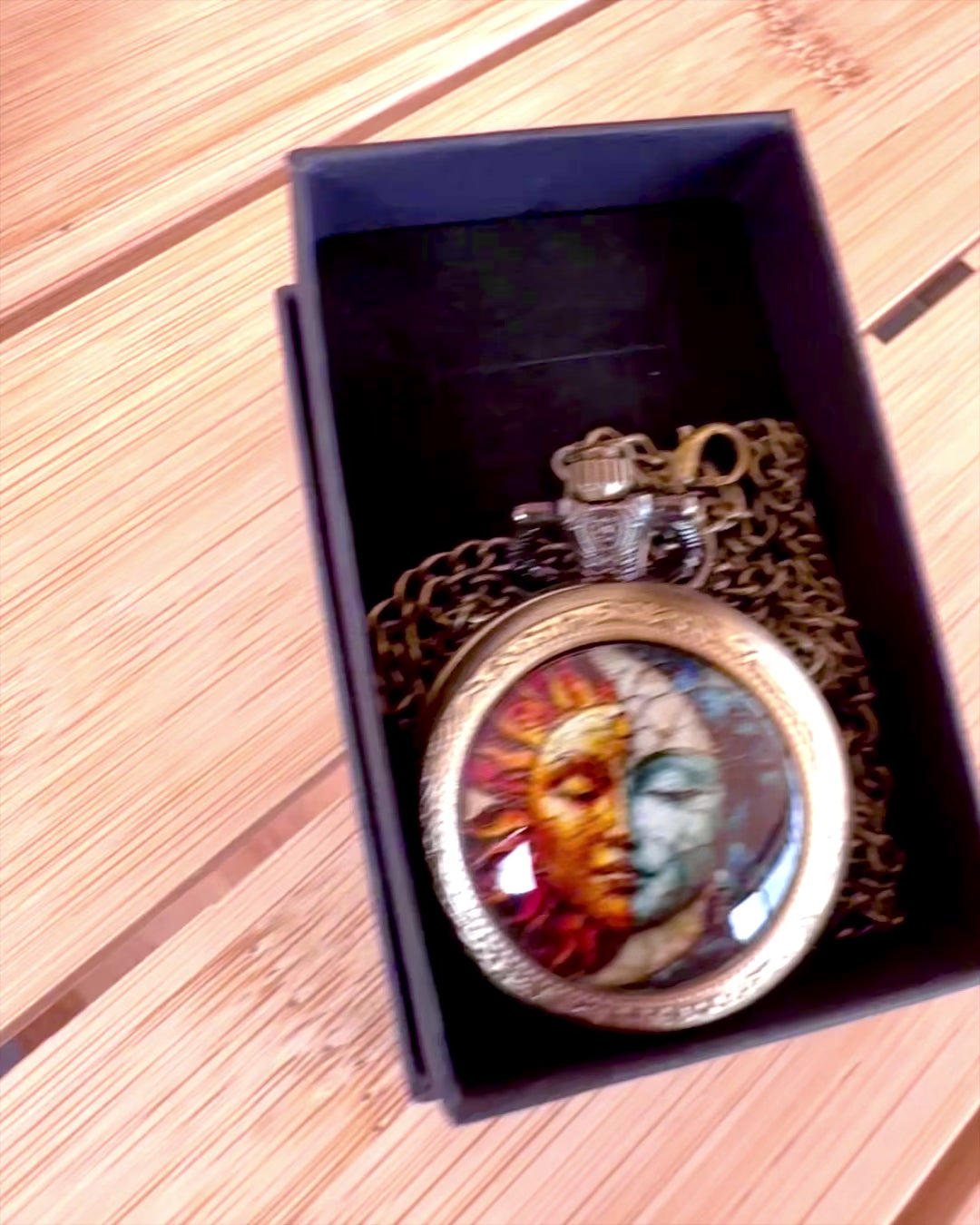 Reloj de bolsillo elegante "Słoneczna Luminacja" con opción de grabado para regalo
