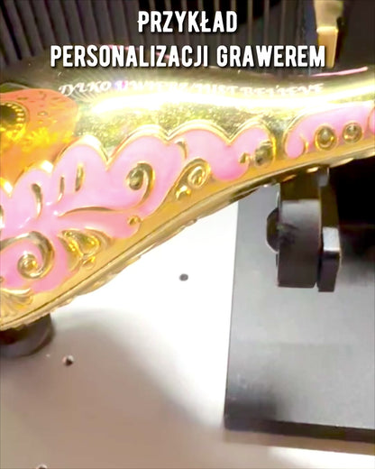 Lámpara Mágica de Aladino con Opción de Grabado - Variante Azul Marino Oscuro, entrelazada con dorado