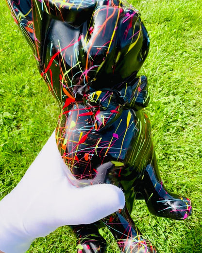 Kolorowy Psiak Artystyczny - Bulldog Francés Pintado a Mano, personalización con grabado, ideal para regalo