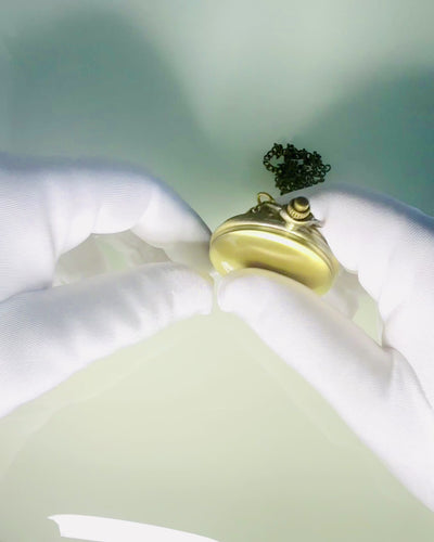 Reloj de bolsillo estilo vintage con opción de personalización - oro cepillado