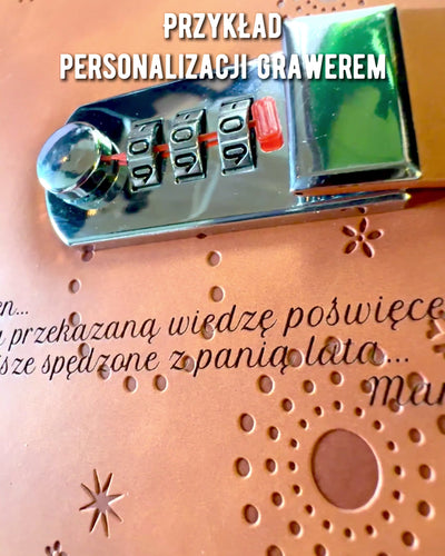 Cuaderno Exclusivo, cuero PU, A5 con Cerradura de Combinación - "Secret Journal", personalización con grabado