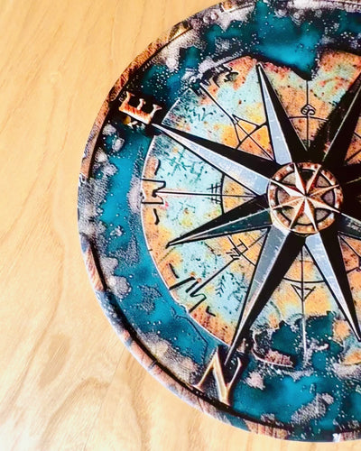 Compás marino, colgante decorativo, colgante, posibilidad de personalización con grabado