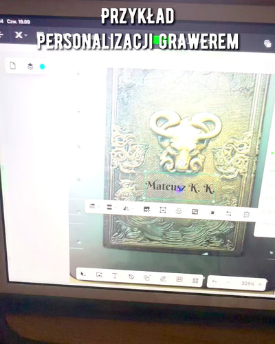 Magiczny Notes, cuaderno "Boski Byk" - Papelería Elegante y Única, personalización con grabado