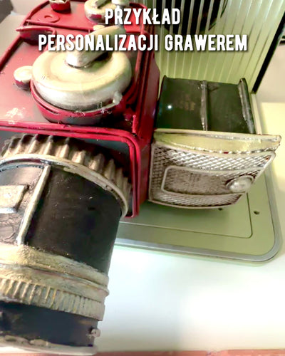 Figura Decorativa "Retro Cámara Keystone" con Posibilidad de Grabado