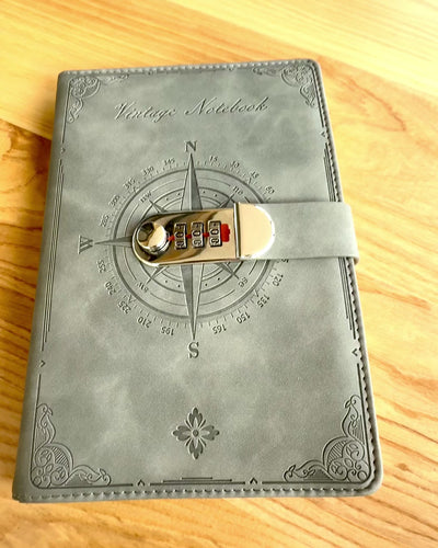 Cuaderno Secreto A5 Vintage con bloqueo de código - Elige Tu Estilo, personalización con grabado para regalo