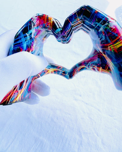 Kalejdoskop Corazón – Adorno Hecho a Mano de Resina con Posibilidad de Grabado