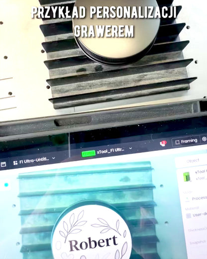 Vela de soja intencional 250 ml con piedra natural – elige tu energía: Citrino o Granate, personalización con grabado para regalo