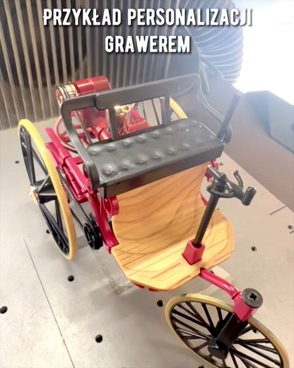 Retro Triciclo Benz Patent-Motorwagen - Modelo de Colección, personalización con grabado para regalo