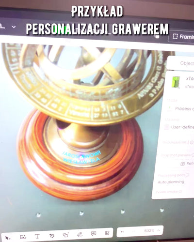 Armilla de latón "AstroGlobe" de 13 cm de altura, hecha a mano con opción de grabado, decoración para oficina