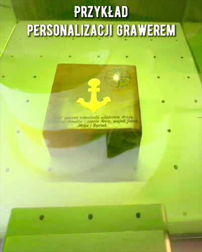Caja de madera para brújula compacta "Maritime" - posibilidad de personalización con grabado