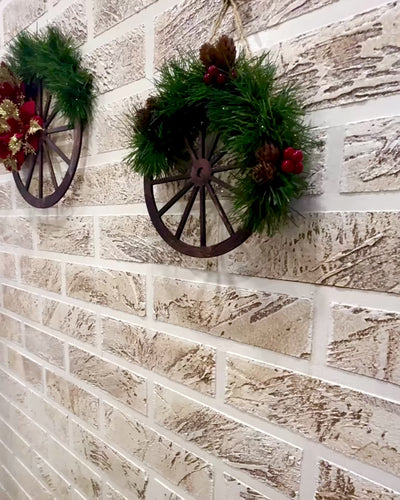 Conjunto Decorativo 3 x Aros Navideños "Estrella Alegre" - posibilidad de personalización con grabado para regalo