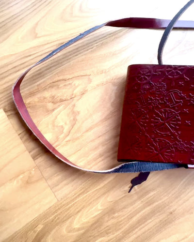 Funda de cuero, estuche para bastones de paseo - posibilidad de personalización con grabado para regalo