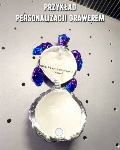 Tesoro Mágico de Tortuga - Caja de Joyería con opción de personalización con grabado, regalo