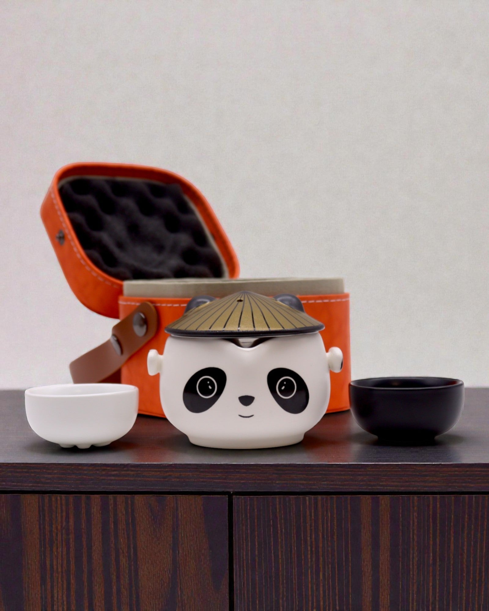 Panda – Set de té turístico con tapa y 2 tazas