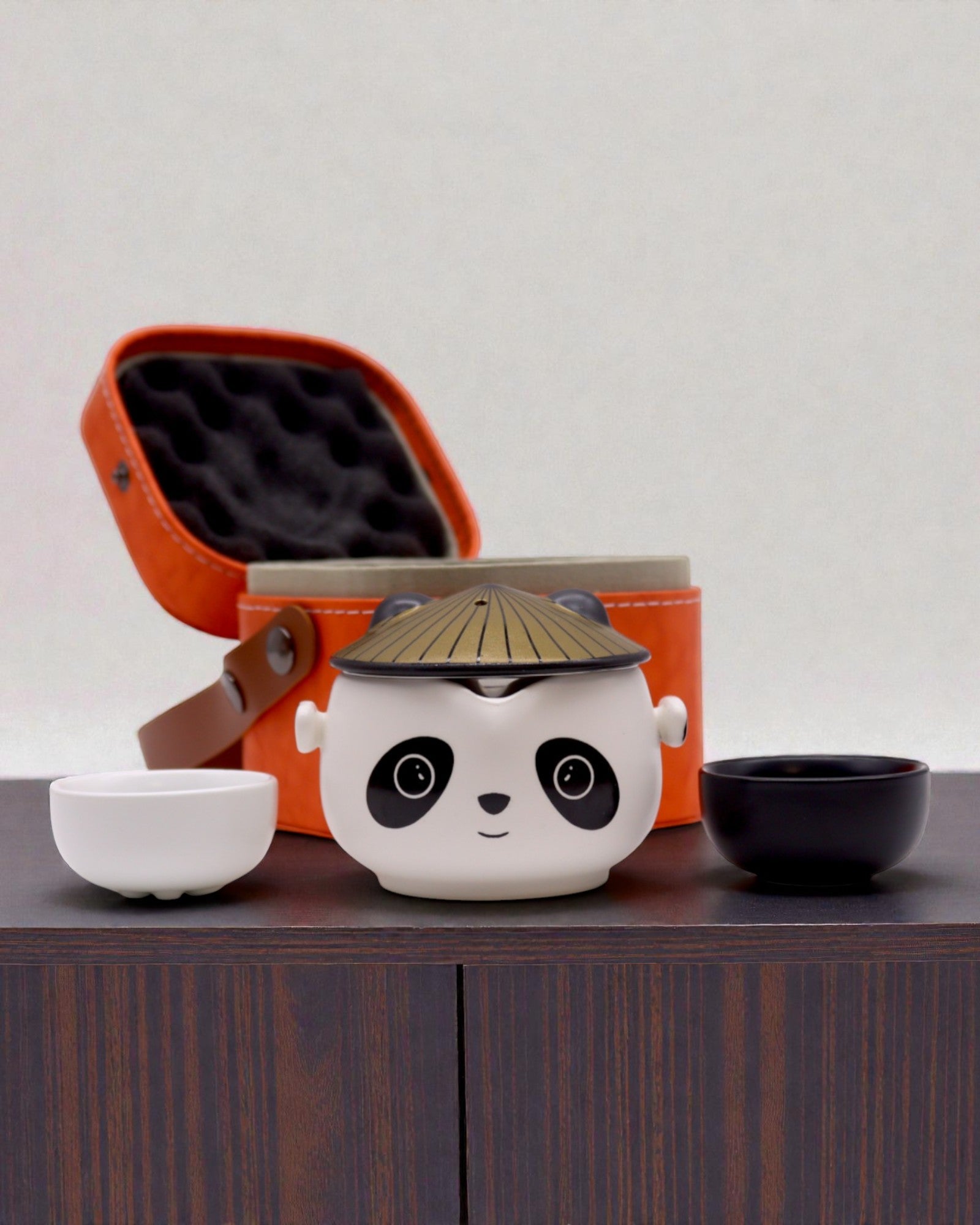 Panda – Set de té turístico con tapa y 2 tazas