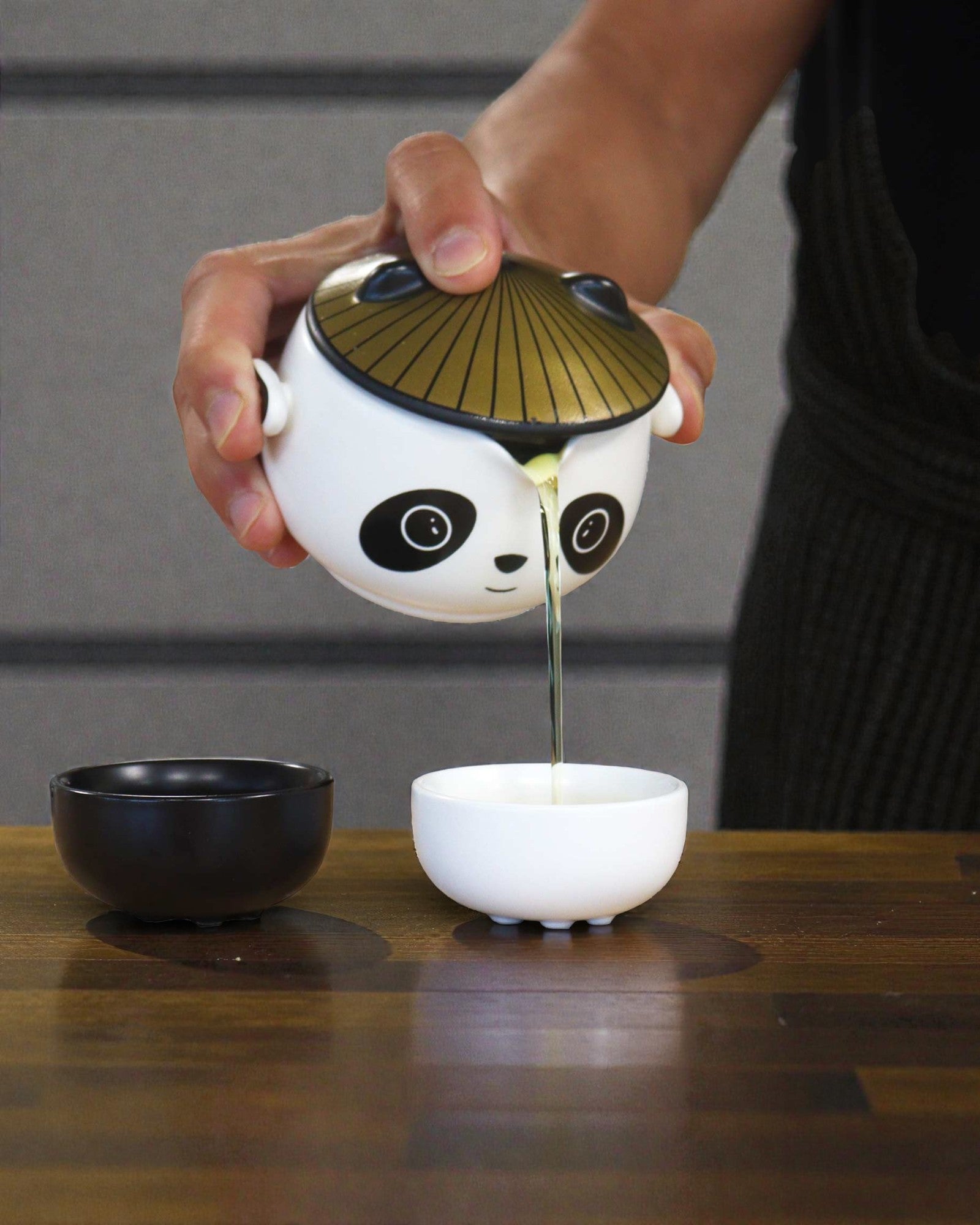 Panda – Set de té turístico con tapa y 2 tazas