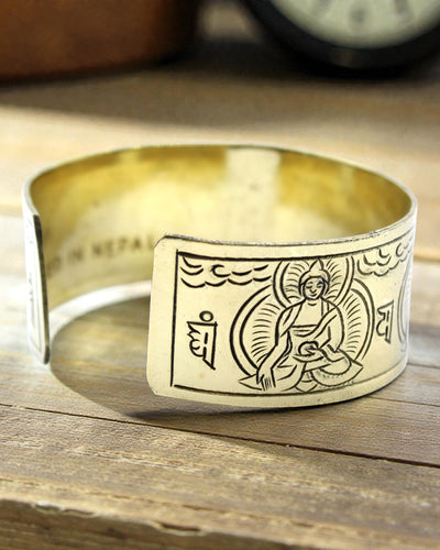 Mosiężna Bransoletka Tybetańska Pięciu Buddów – Duchowa Ochrona