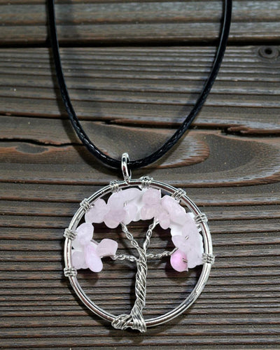 Collar Árbol de la Vida Amor y Delicadeza – Cuarzo rosa