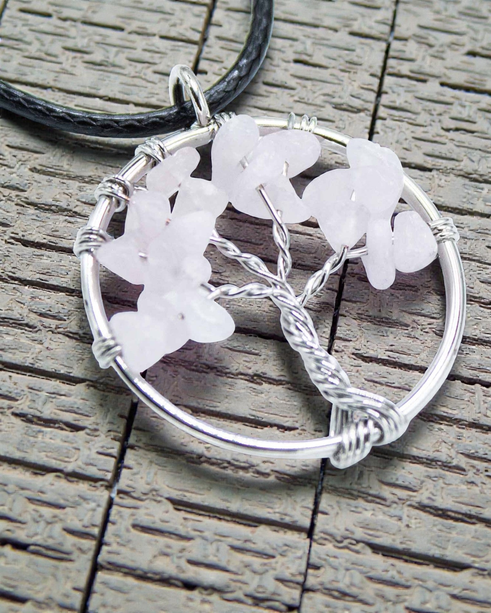 Collar Árbol de la Vida Amor y Delicadeza – Cuarzo rosa