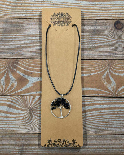 Collar Árbol de la Vida Fuerza y Protección – Ágata negra