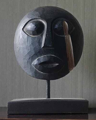 Máscara timorense Guardián de los Ancestros 27x20 cm – Negra