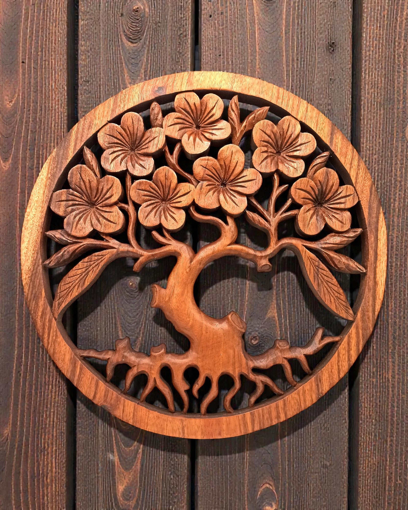 Panel decorativo de pared – Árbol de la Vida Plumeria 40 cm