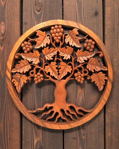 Panel Decorativo de Pared – Árbol de la Vida Uvas 40 cm