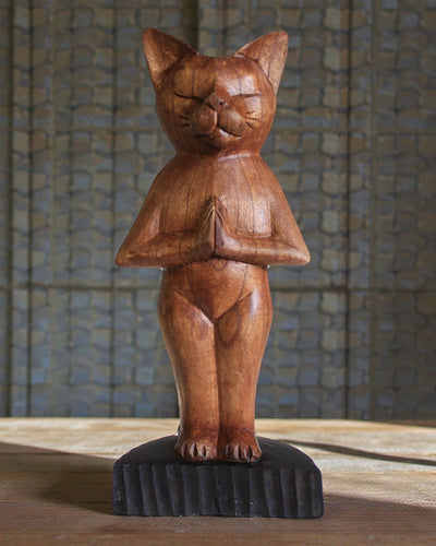 Escultura de Gato – Yoga 1 Postura de Pie 30 cm